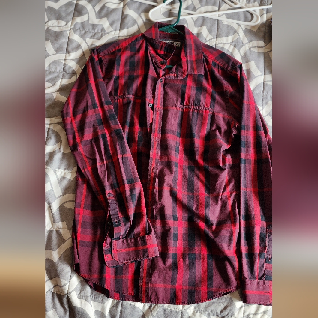 Red Express Long Sleeve Shirt Medium